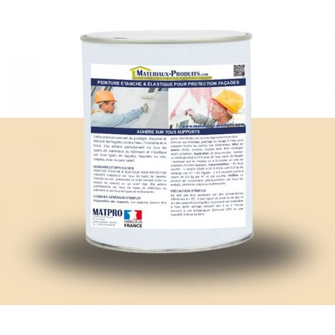 Peinture étanche & élastique pour protection façade - 2.5 Kg Coquille d'oeuf - MATPRO (1/5)