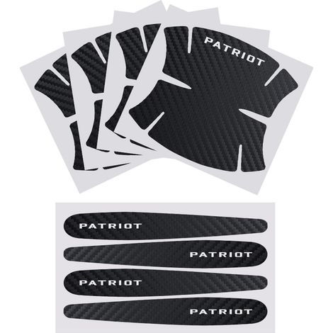 (Argent (mot noir) - Pour Patriot) Autocollants de protection anti-rayures pour poignées de portières, tasses et bols de voiture, compatibles avec les accessoires de décoration automobile Jeep (1/5)