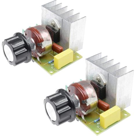 2pcs 3800W SCR Speed Regulator Voltage Regulator AC Dimming Temperature Control Switch Silicon AC 220V