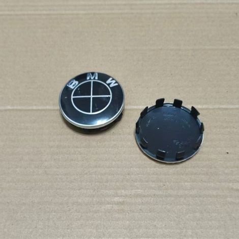 Cache-moyeu BMW 56mm – Capuchon centre jante aluminium pour Série 1 à 6, X1-X6, 320GT, accessoire roue auto, lot de 4 pièces – Noir (1/2)