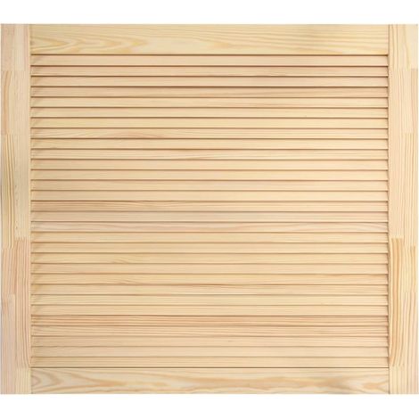 Helloshop26 – Porte à persiennes en bois de pin massif 39,5 x 49,4 cm – Circulation d'air optimisée – Compatible avec charnières et accessoires