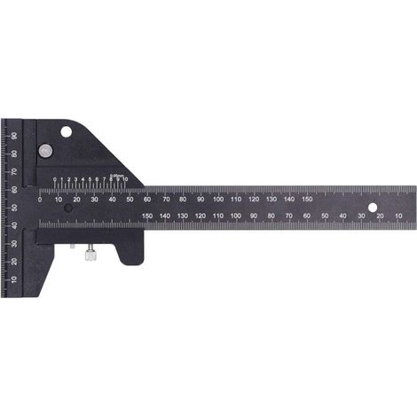 Règle Droite Règle de Traçage de T en Alliage d'aluminium Règle de Marquage Outil de Mesure pour le Travail du Bois 0150 mm 0,05 mm T-Rule 210 mm (1/5)