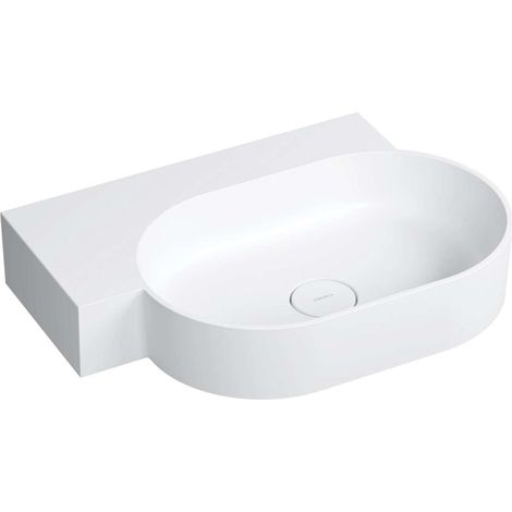 OMNIRES Ovo M+ - Waschbecken 65 x 45 cm, ohne Überlauf, ohne Armaturenloch, weiß matt OVO645UWLBM (1/5)