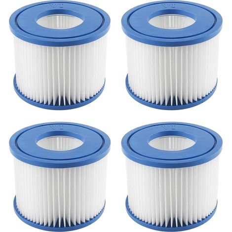 Lot de 4 cartouches filtrantes pour piscine, compatibles avec le modèle Miami VI SI, taille 10 x 8 cm, ouverture de 5 cm (1/5)
