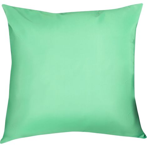 Housse De Coussin Extérieur - Tissu Spandex Élastique - 45 x 45 cm - Fermeture Éclair Cachée - Vert Menthe - 1 Pièce (1/5)