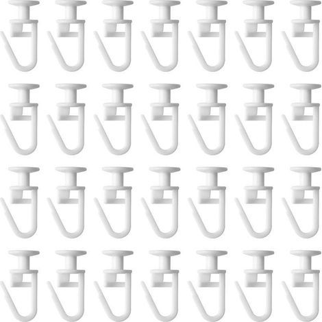 50 pezzi di cursori per binari per tende, cursori per binari per tende, ganci a scatto, ganci per tende per binari per tende a binario (1/5)