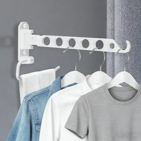 Klappbarer Wandhaken für Balkon, Badezimmer, Waschküche, 1 Stück (1/5)
