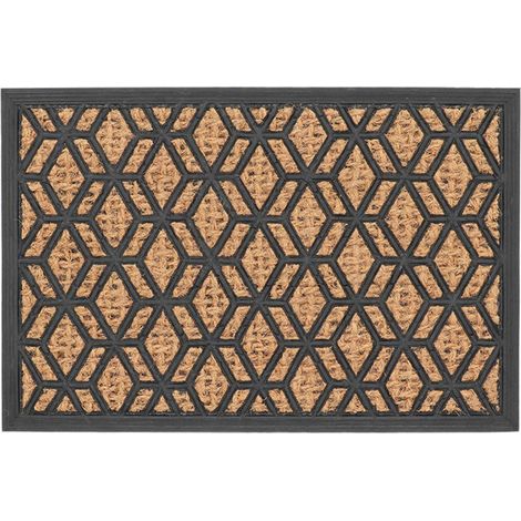 Felpudo de fibra de coco con forma de diamante (1/3)