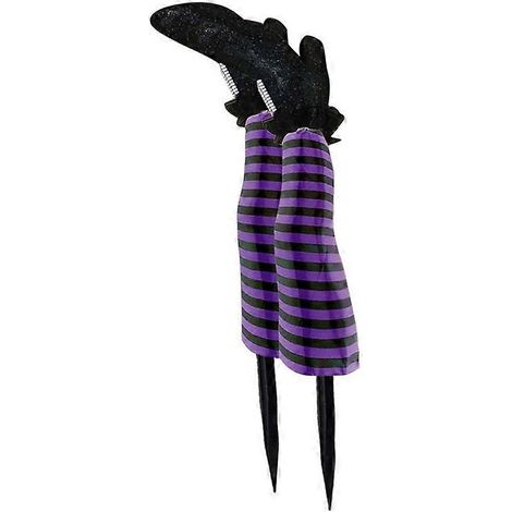 Paar Halloween-Hexenbein-Accessoires, umgedrehte Zaubererfüße mit Stiefelhalterung, dekorative Dekoration für Rasen und Vorgarten.