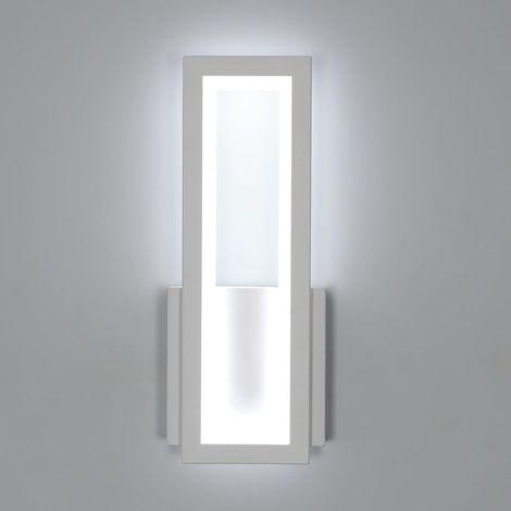COMELY Applique Murale LED 16W, Moderne Rectangulaire, Éclairage Acrylique pour Chambre Couloir Salon Escalier (Blanc, Lumière Blanche Froide 6500K)