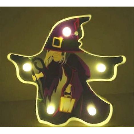 Halloween-Lichtdekoration: bemalter Kürbis, Geist, Totenkopf, Spinne, Fledermaus, Netz, rotes Nachtlicht (Bemalte Geister 2) (1/3)