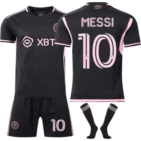 Maillot Miami International Messi N°10 domicile extérieur adulte enfant ensemble football XL (180-190cm)