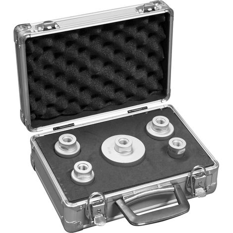 TECTOOL Set de couronnes diamantées pour perçage à sec - 5 couronnes dans une mallette