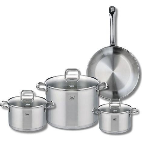 Ensemble de 1 Poêle de cuisson 28 cm et 3 faitouts 16, 20 et 26 cm Elo Profi Citrin (1/5)