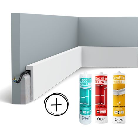 Pack MKP 8 mètres linéaires SX171 + colles L 200 x H 10 x L 2,2 cm - L 200 x H 10 x L 2,2 cm - ORAC DECOR