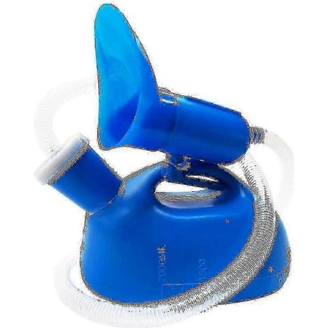 Urinoir de chevet féminin à grande capacité, aide à l'incontinence pour personnes âgées, bleu (1/4)
