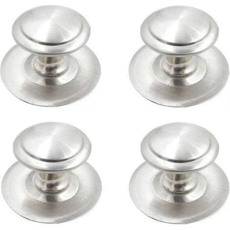 Set di 4 pomelli autoadesivi per mobili, per cassetti, per ante di mobili da cucina, cassetti di armadi, colore argento. (1/5)