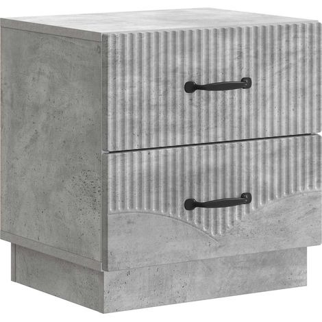 Bedside Cabinet with Drawer Concrete Grey 43 x 34.5 x 44.5 cm vidaXL