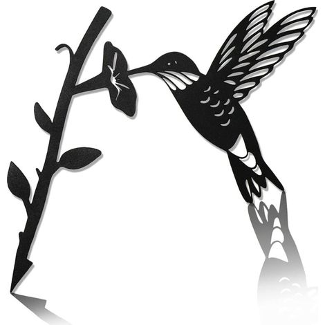 Metallkolibri für den Außenbereich, Gartendekoration, Kolibri-Gartensilhouette, Baumskulptur, Gartenhof, Baumdekoration, Landschaft, Vogelhandwerk, Geschenk, Geschenk.