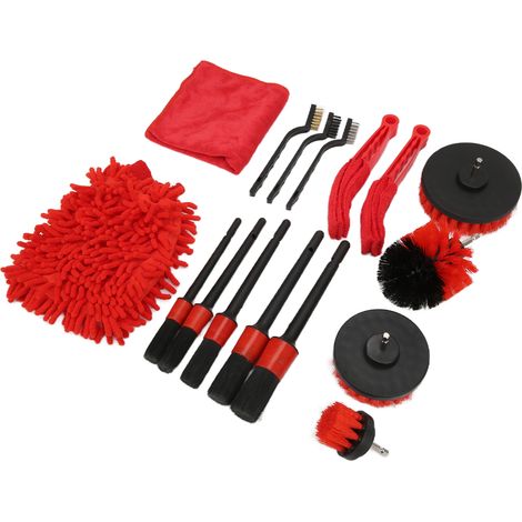 Nettoyage Auto 16 Pièces Brosse Perceuse Électrique pour Camions Vélos Pneus Échappement Pare-chocs Garde-Boue (1/5)