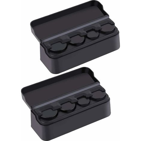 SHINING HOUSE Stück schwarze Münzbox, Auto-Geldbörse, Aufbewahrungsbox, Münz-Organizer, Münzbörse, Euro-Münzbox mit Deckeltasche, Euro-Geldbörse für Auto, tragbare Handtasche. (1/5)