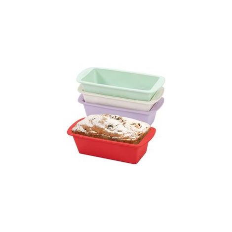 Set di 4 stampi per torte, mini stampi in silicone, stampi rettangolari antiaderenti per torte, pane per sandwich, financier, accessori per friggitrice ad aria, Cake Factory, utensili da forno - 19x8x (1/4)