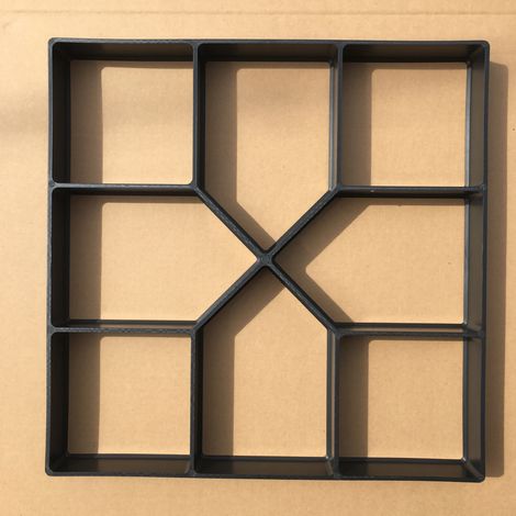 Moule de sol en plastique à faire soi-même pour la pose manuelle de pavés carrés en béton et en ciment de 40 cm de côté (1/5)