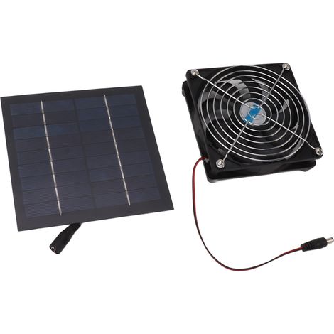 Ventilateur d'extraction solaire 20 W, puissant, de 12 cm, kit de ventilateur portable à panneau solaire pour camping-car, serre ou chenil. (1/5)