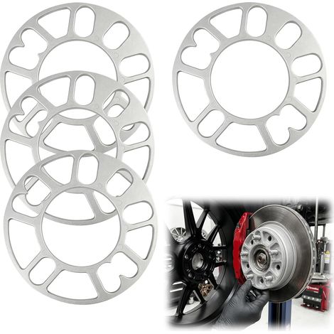 4 PCS Entretoises pour Jantes, Cales D'espacement de Roue, Accessoires Auto En Alliage D'aluminium 3mm, Universelles pour 4 Et 5 Trous pour Élargir Le Véhicule Et Améliorer La Stabilité (8mm) (1/5)