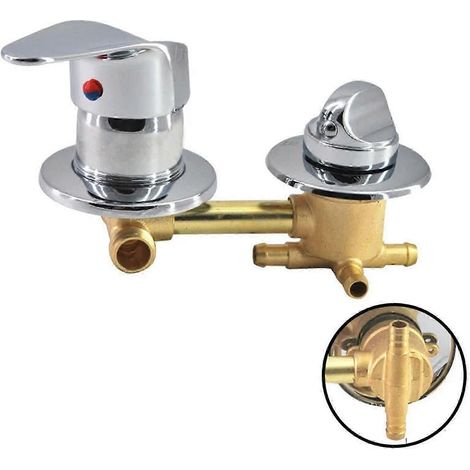 Mitigeur thermostatique de douche 2/3/4/5 voies, robinet mitigeur en laiton pour douche chaude et froide, compatible avec cabine de douche et hammam. (1/5)