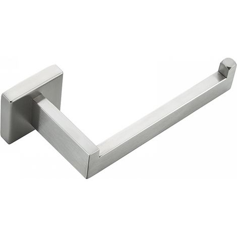 1 soporte para papel higiénico de plata, soporte para rollo de papel higiénico de acero inoxidable para baño y cocina (cuadrado) (1/4)