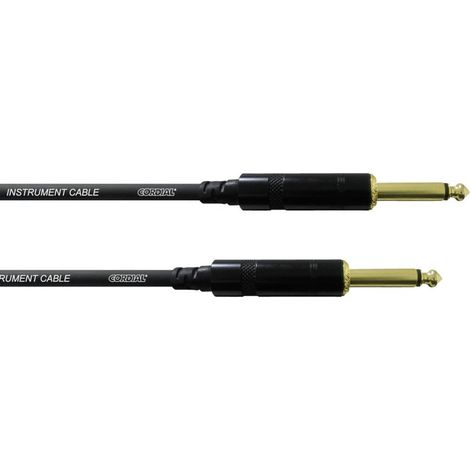Câble jack Cordial CCI3PP 3 m Câble jack noir Jack/jack 6,3 mm D92755 (1/3)