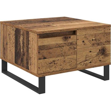 Maison Exclusive - Table basse Bois Ancien 55 x 55 x 36,5 cm Bois d'ingénierie