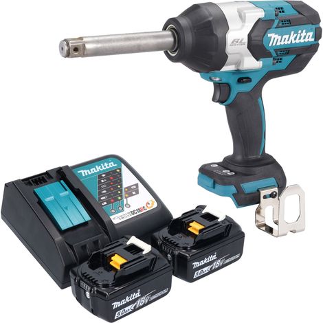Clé à chocs sans fil Makita DTW 1005 RT 18 V 1360 Nm 3/4" Brushless + 2 batteries 5,0 Ah + chargeur