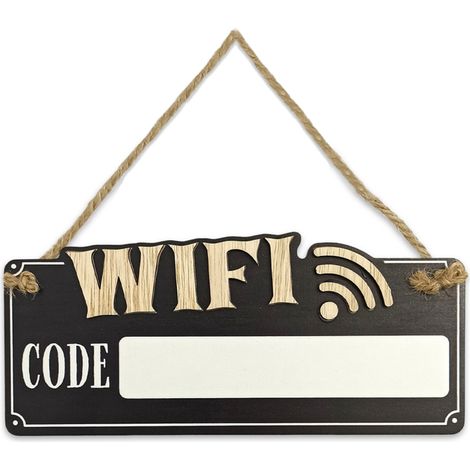 Plaque à suspendre code wifi (1/2)