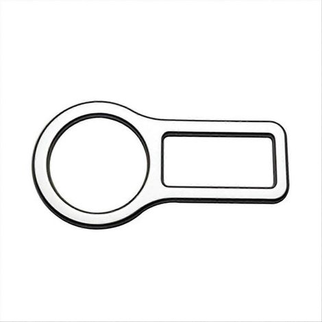 Embellecedor de la cubierta del interruptor de arranque/parada del motor, color plata.