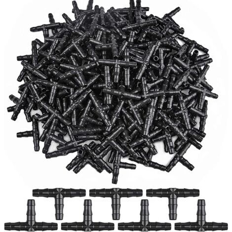 100-teiliges Gartenbewässerungswerkzeug für 4/7 T, 4/7 mm Tropfsystem-Schlauchanschluss (4/7 Positive Tee)