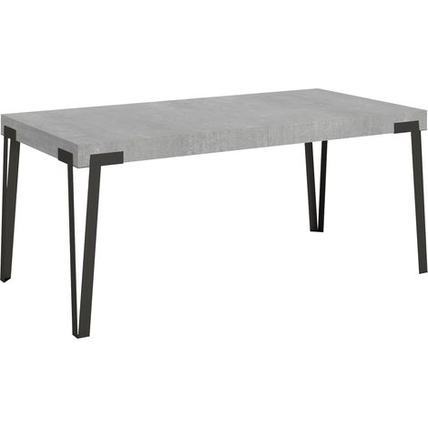 Tavolo allungabile 90x180/284 cm Rio Cemento telaio Antracite (1/5)