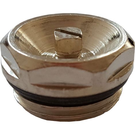 Vernickelter, abschließbarer Entlüftungsstopfen 1/2" (1/4)