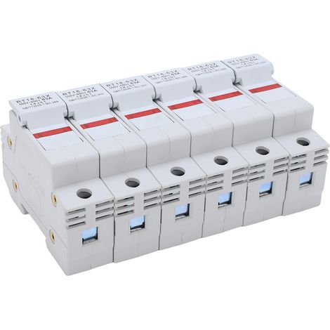 Porte-fusible RT18-63X sur rail DIN avec voyant LED, base pour cartouche RO16 14x51mm, 63A 500-690V, monophasé (1/5)
