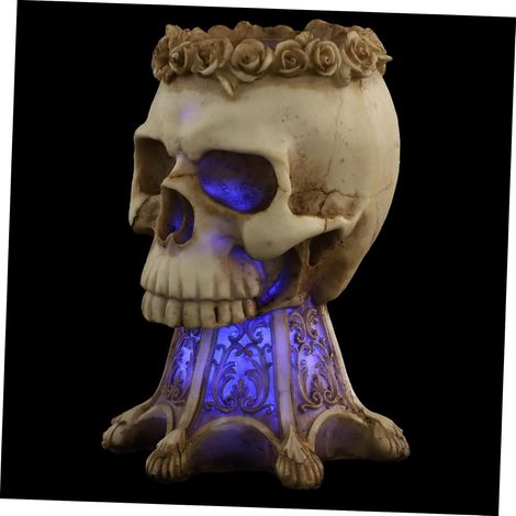 Lot De 3 Vases Lumineux en Forme De Crâne pour Petits Pots Succulents Décoration De Masque De Fils Guirlande De Pots Fantômes Fleurs sans Flamme Bannière De Sorcière Tasse (1/5)
