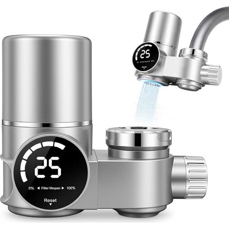 Filtre à Eau Robinet Acier Inoxydable 13 Étapes, Sans Batterie avec LED (1/5)