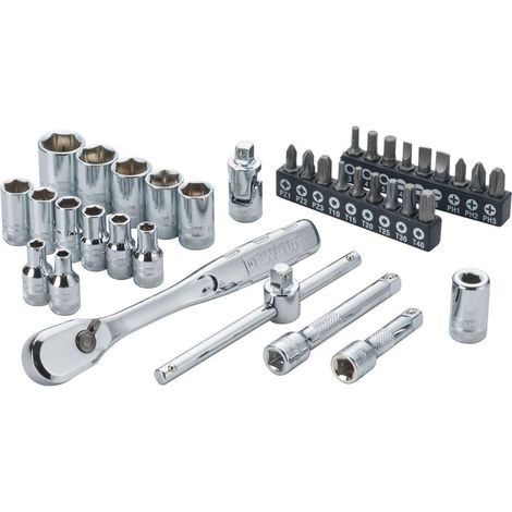 Dewalt DWMT19238-1 Jeu de 37 douilles a cliquet 1/4" (1/3)