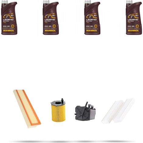 Kit tagliando 4 FILTRI e 4L OLIO compatibile con Peugeot 3008 1.6 HDI 80kw dal 2009 (1/5)