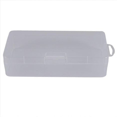 Boîte à bijoux rectangulaire en plastique transparent, 18 cm x 8,5 cm x 4,5 cm (1/5)