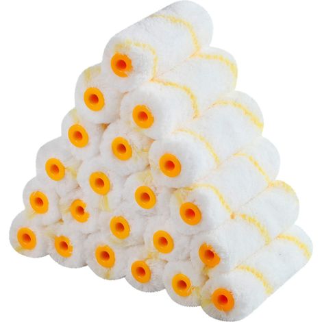 Housse De Rouleau De Peinture - 10 2 Cm - Microfibre - Pour Surfaces Lisses Et Semi-Lisses - Lot De 24