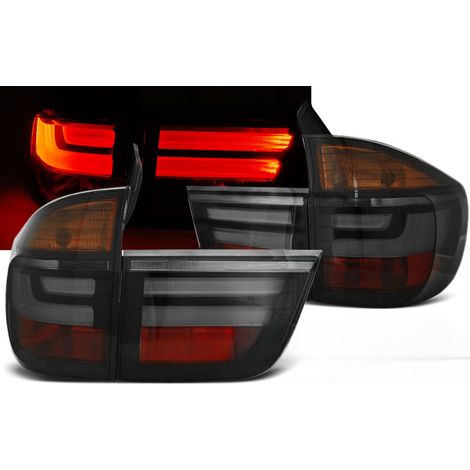 Paire de feux arriere BMW X5 E70 de 2007 a 2010 LED BAR fume (1/4)
