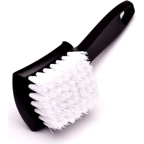Brosse de jante de pneu brosse de nettoyage de moyeu de roue détails de roue de voiture accessoires de nettoyage noir blanc outil de nettoyage automatique de pneu blanc (1/3)