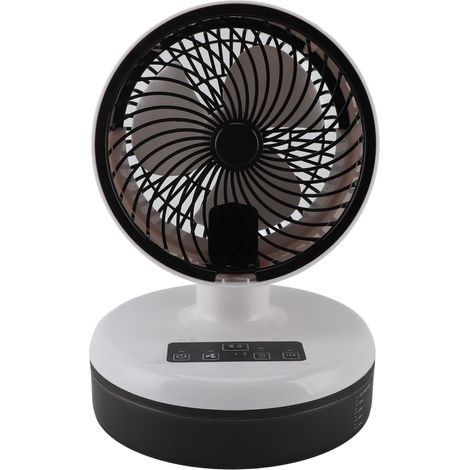 Ortviai Ventilateur portable avec brumisation, batterie rechargeable, réservoir 900 ml, lumière LED, pour extérieur, camping, bureau (1/5)