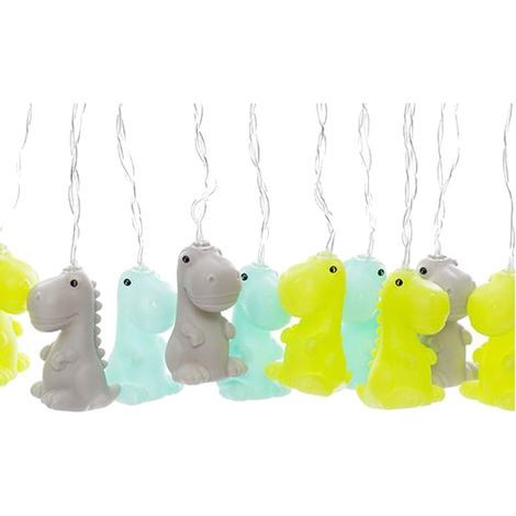 Guirlande lumineuse dinosaures - Vert, Gris et Bleu (1/3)